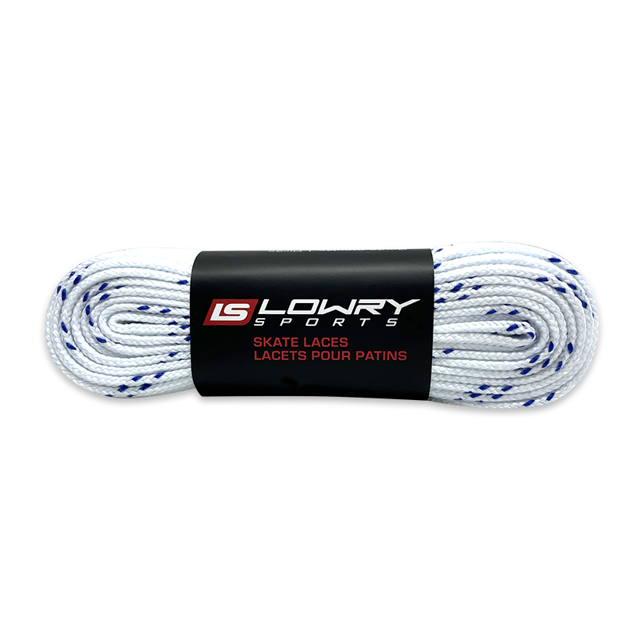 Picture of Pro Grade Molded Tip Un-Waxed Laces White Banded